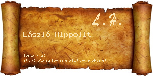 László Hippolit névjegykártya